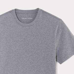 Everlane Men's Essential Organic Crew Neck T-Shirt in Heather Sage Blue, Size E…